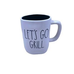 RAE DUNN Let's Go Grill Coffee‎ Mug Green Interior Dad Gift Summer